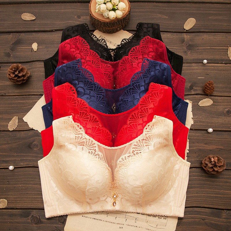 Áo ngực AOWEINISI size lớn phối ren thời trang quyến rũ dành cho nữ