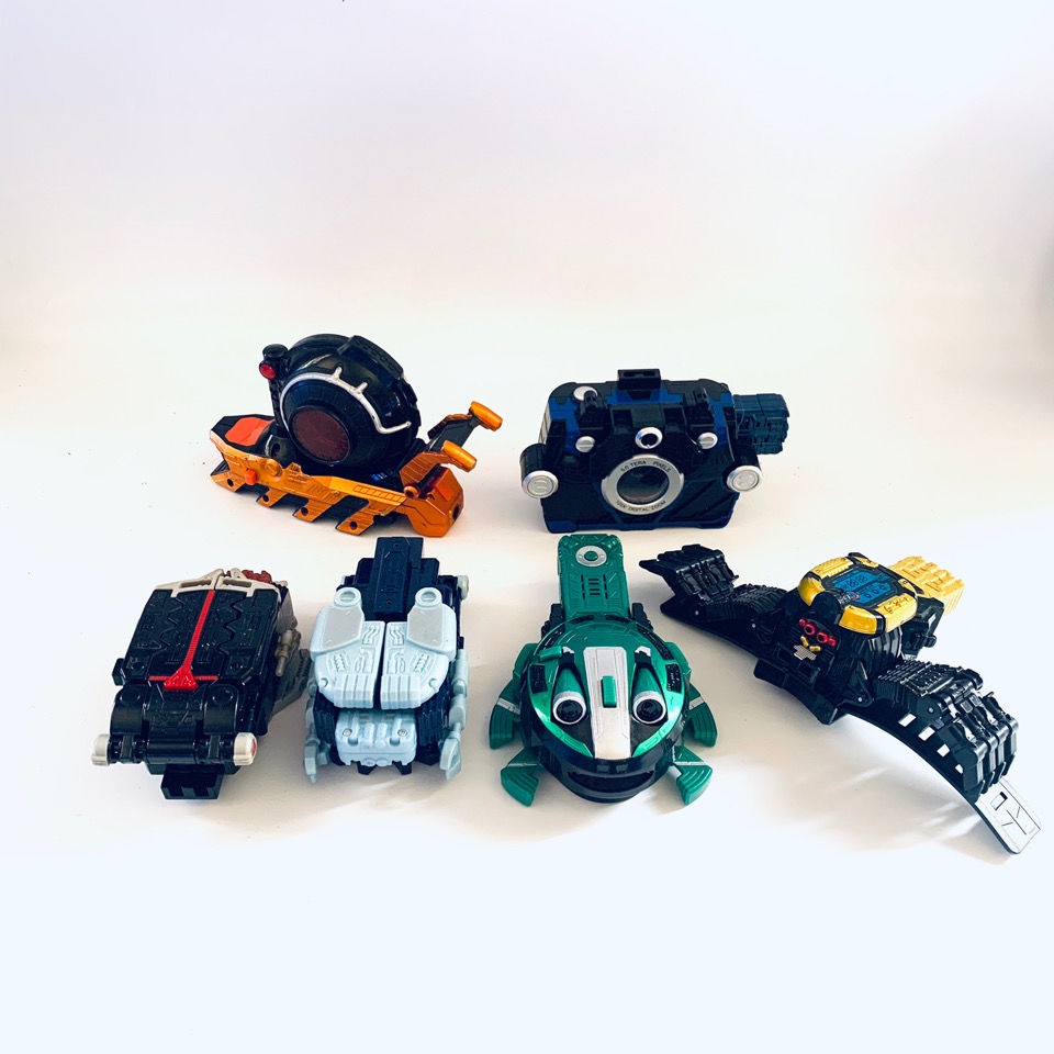 Bandai Kamen Rider W DX Snail Beetle Spider Dinosaur Memory