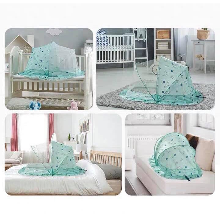 Màn chụp em bé, mùng chụp gấp gọn thông minh