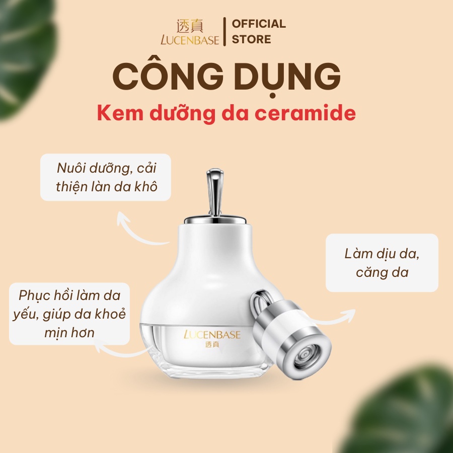 kem CERAMIDE dưỡng cấp ẩm , phục hồi da kèm đầu massage lucenbase, chính hãng