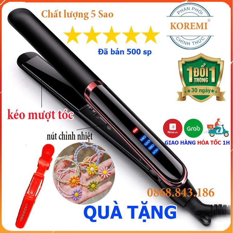 Máy kẹp tóc, duỗi tóc,máy ép tóc,uốn cúp xoăn lọn đa năng Koremi NA_8868 Bán chạy số 1[ Tặng kèm kẹp vịt + Quà tặng ] | BigBuy360 - bigbuy360.vn