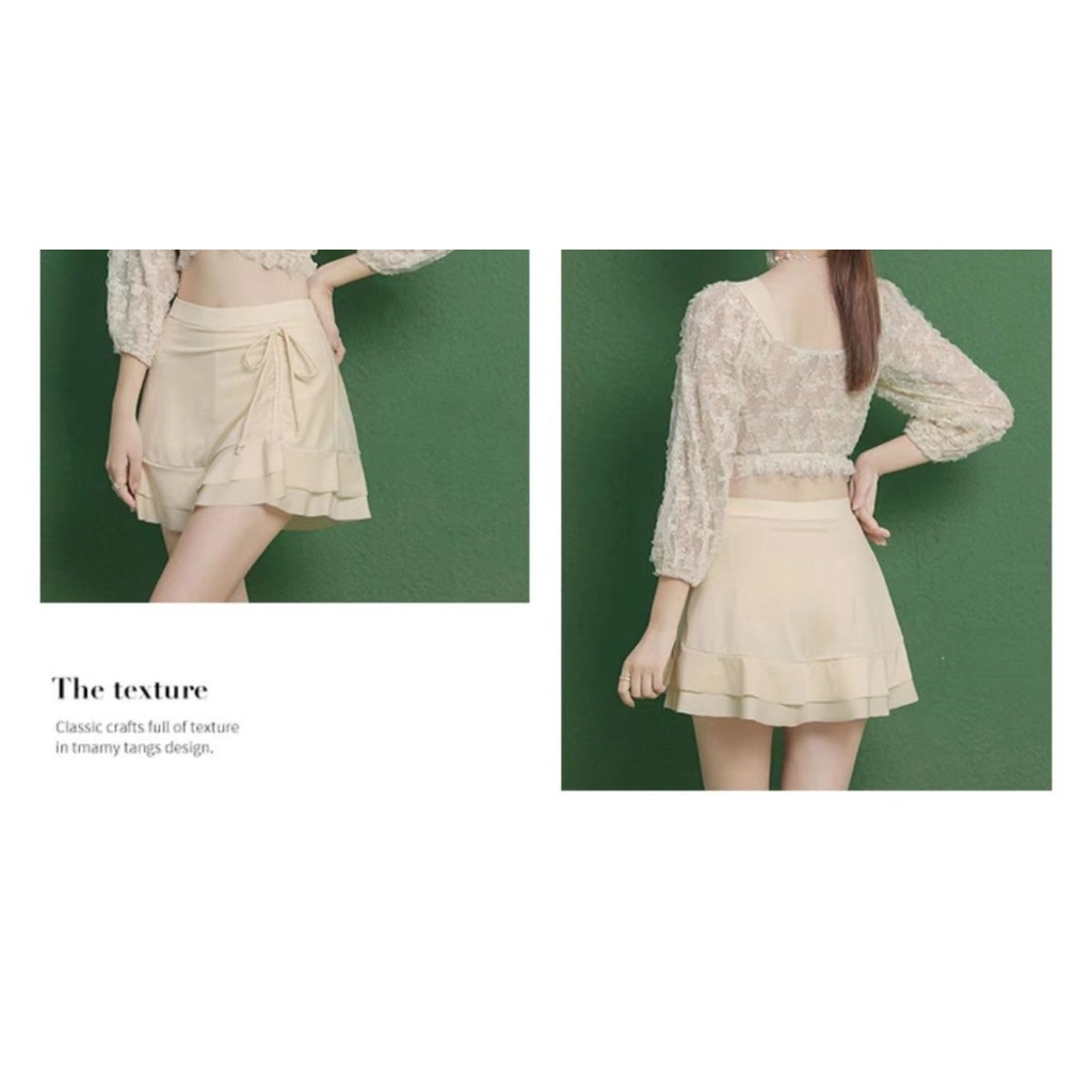 Bộ Đồ Bơi Tay Dài Nâng Ngực Che Phủ Kín Đáo Thời Trang Mùa Xuân 2022