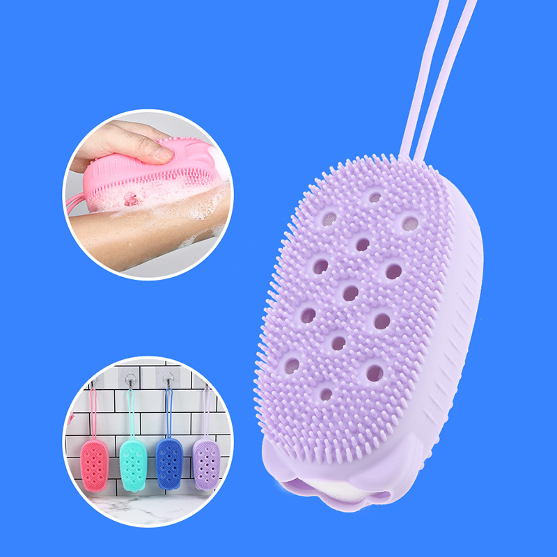 Khăn tắm chà lưng bằng silicon mạnh mẽ tiện lợi dành cho nam và nữ / trẻ em