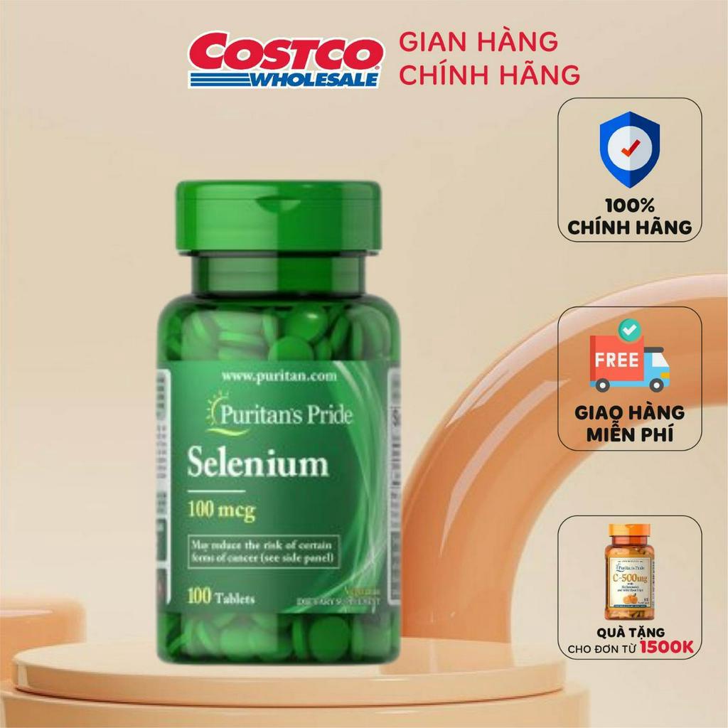 Viên uống ngăn ngừa ung thư, tăng cường đề kháng Puritan's Pride Absorbable Selenium 200 mcg 100 viên