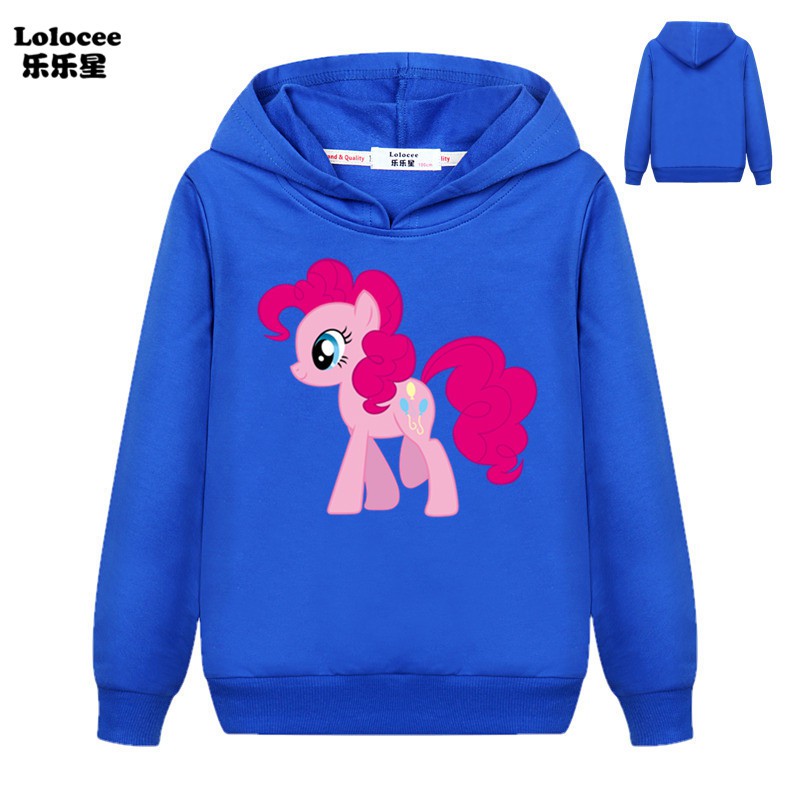 Áo Khoác Hoodie Chui Cổ Nữ In Hình Kỳ Lân Pony