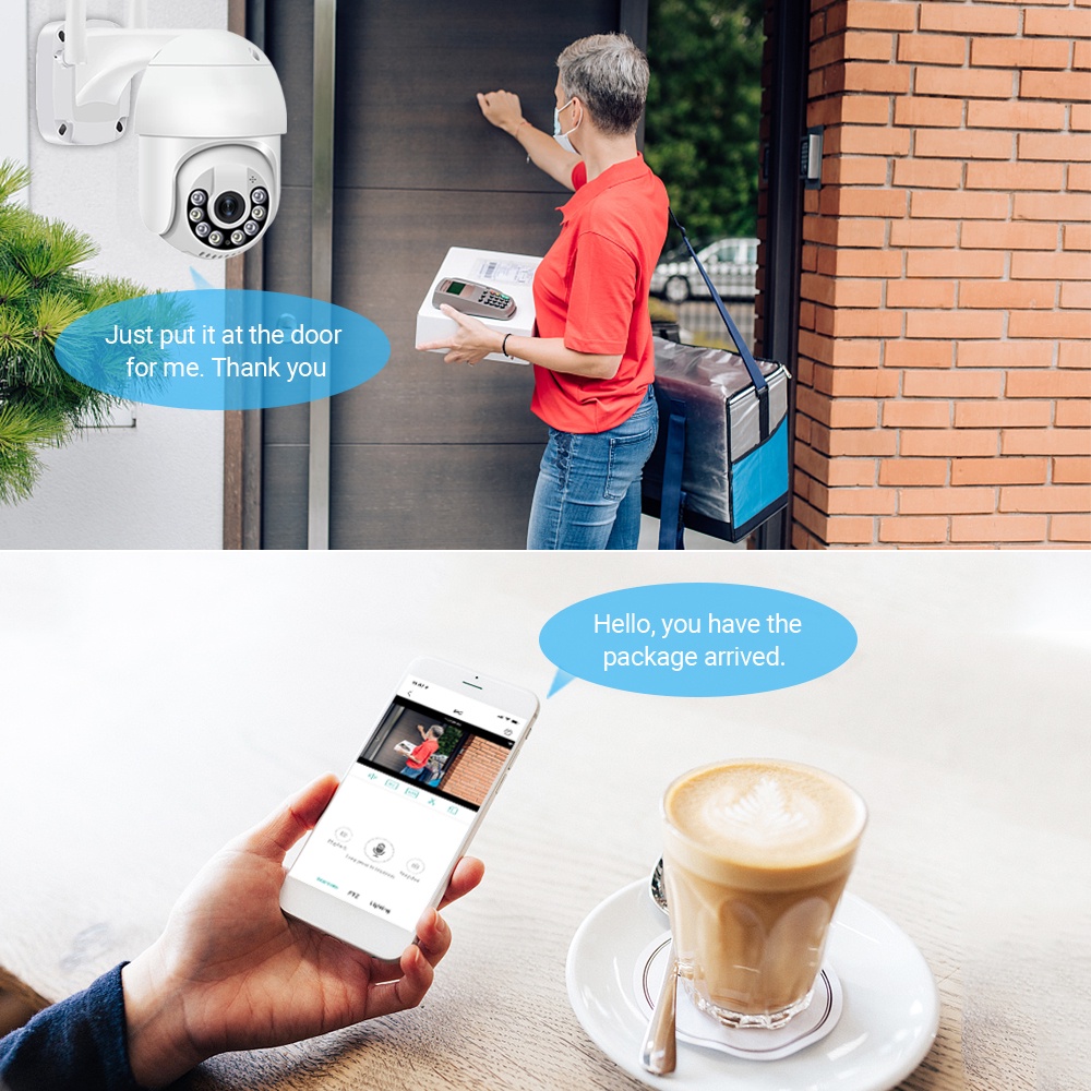 Camera An Ninh WiFi ONVIF 5MP 1080P 5X Zoom Có Chế Độ Nhìn Đêm