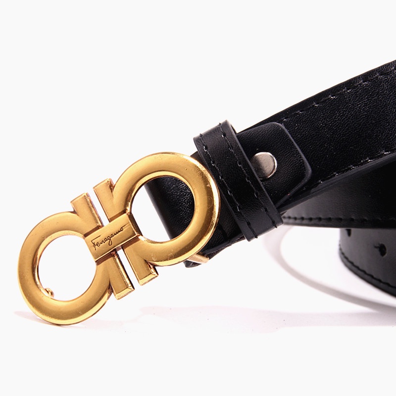 Thắt Lưng Da PU Màu Vàng Sang Trọng Thời Trang Cho Nữ