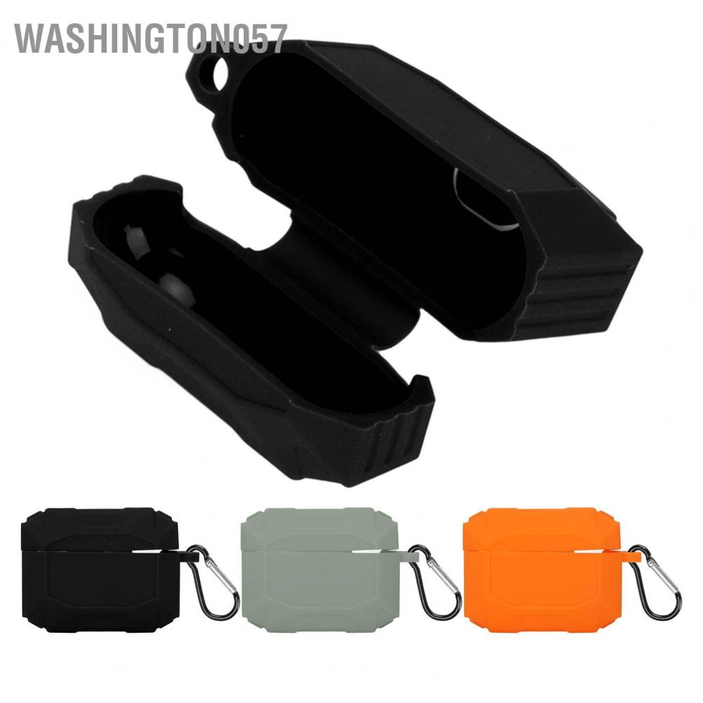 Vỏ Hộp Đựng Tai Nghe Không Dây Bằng Silicone Chống Nước Có Đèn LED Kèm Móc Khóa Cho IOS