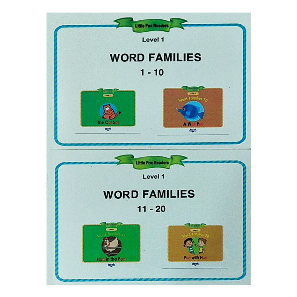Sách - Little fox readers level 1 : Word families - 2 cuốn