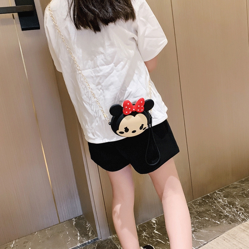 Túi đeo chéo nhỏ gọn tạo hình chuột Mickey và Minnie dễ thương cho bé