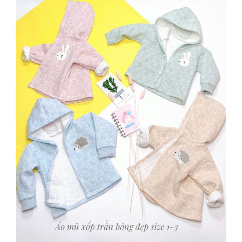 Áo khoác cài cúc hoạ tiết động vật xinh xắn