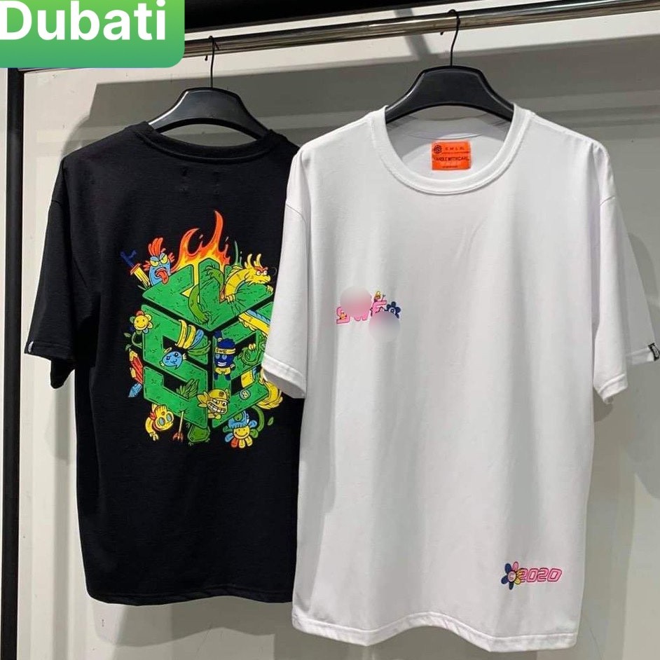 ÁO THUN TAY LỠ NAM NỮ, ÁO THUN FROM RỘNG IN HÌNH LỤC GIÁC RỒNG XANH HOT TREND - LG RỒNG XANH - DUBATI FASHION