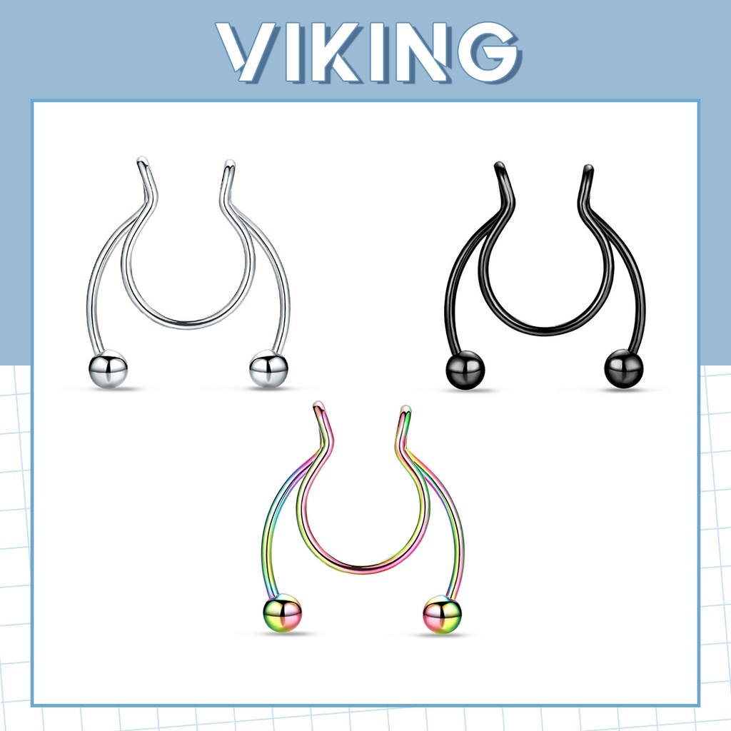 Khuyên Mũi Kẹp Khuyên Mũi Septum Dáng Chữ U Thép Titan Không Gỉ