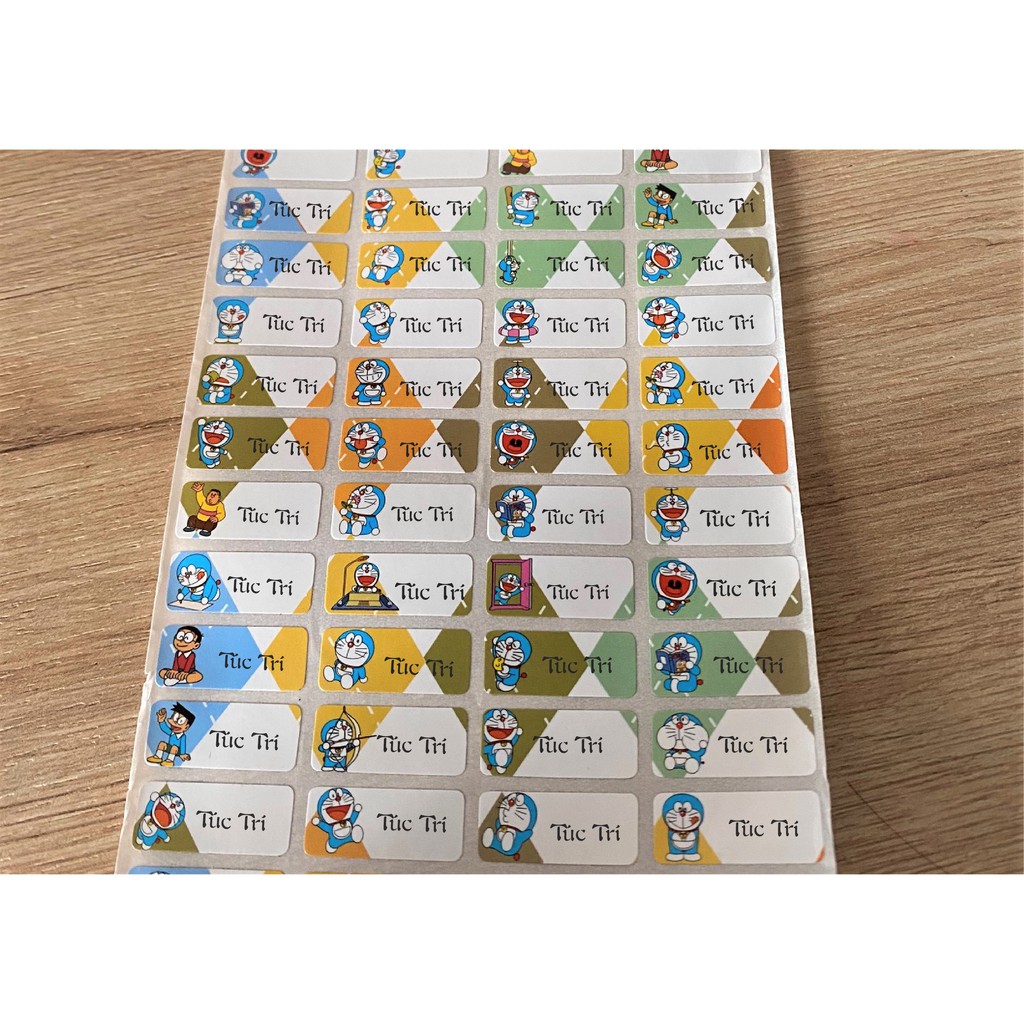 Nhãn tên Sticker tên riêng cá tính- Doraemon dễ thương (size nhỏ)