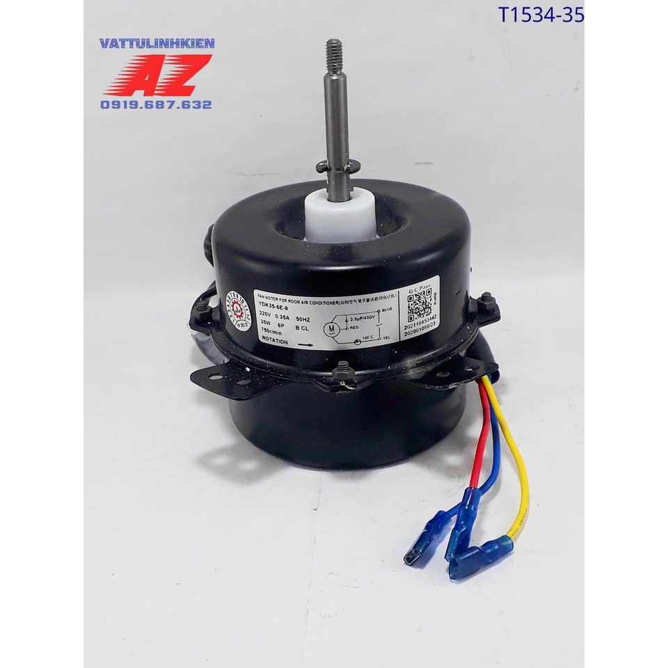 Motor quạt dây đồng AC220V - 35W - 3 dây - ngược chiều