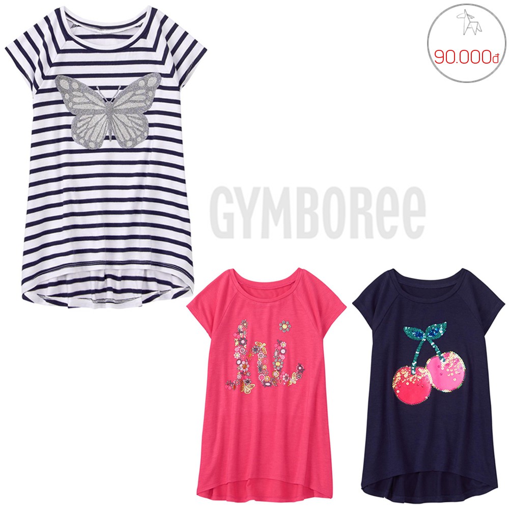 Áo thun Gymboree bé gái _ 90k. Hàng XK, made in vietnam chuẩn xịn