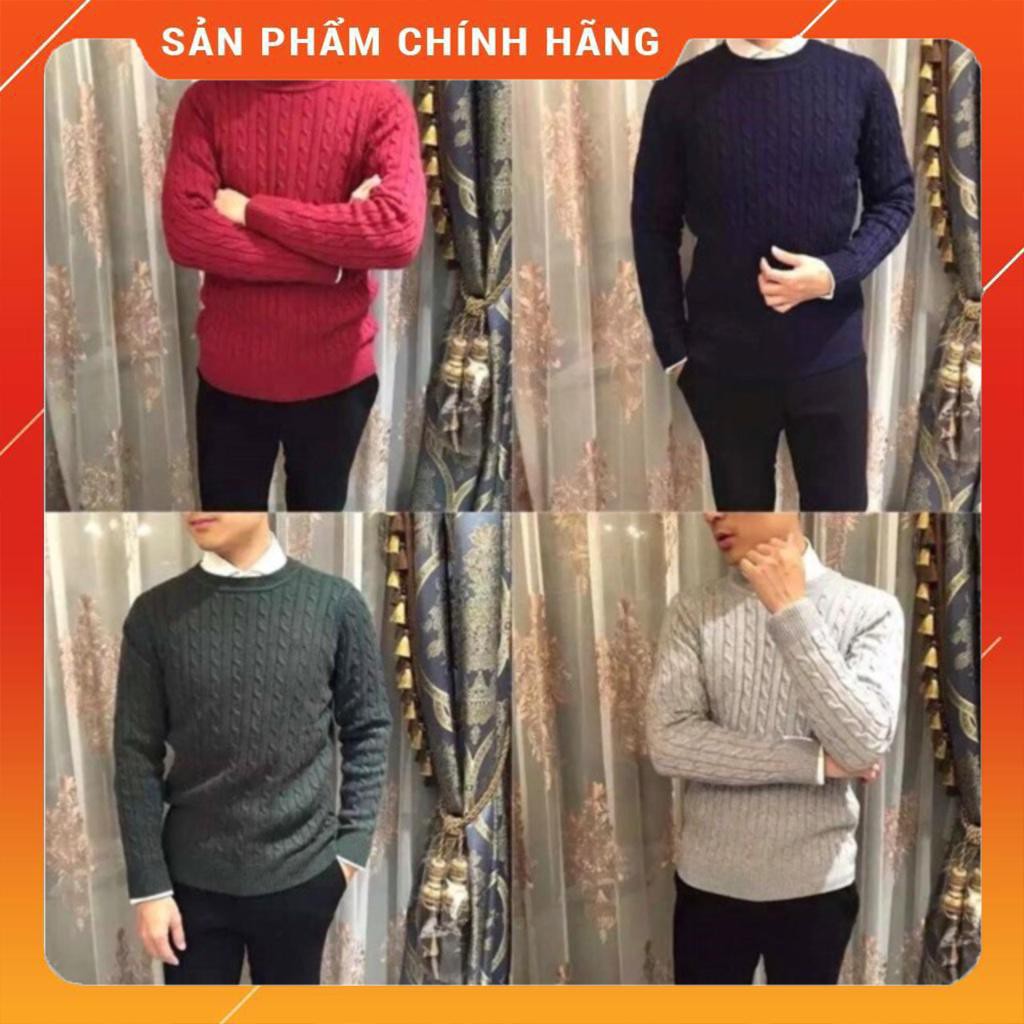 Áo len vặn thừng cổ tròn cao cấp L001 _HÀNG VIỆT NAM