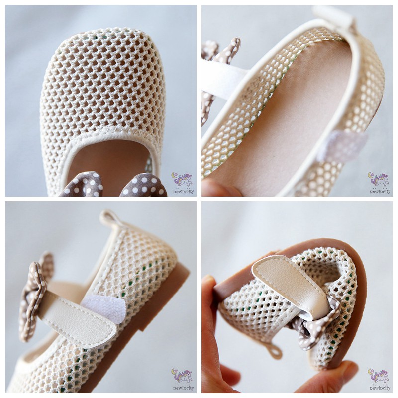 Giày Búp Bê Đính Nơ Thiết Kế Xinh Xắn Cho Bé Gái
