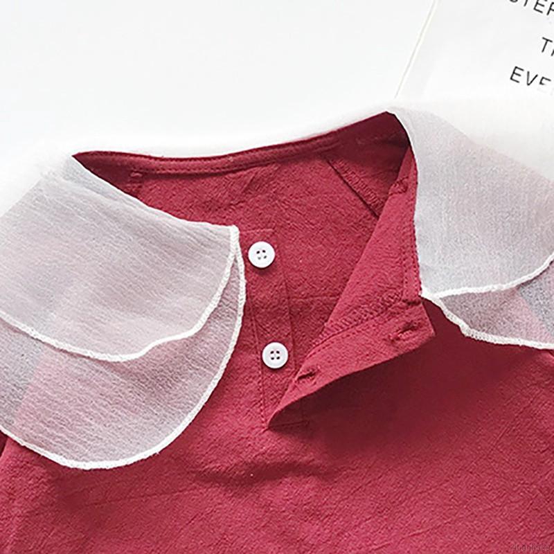 【dudubaba】Spring/Autumn Baby Girls Fashion Casual Long Sleeve Solid Color Dresses 2~8 Years Old