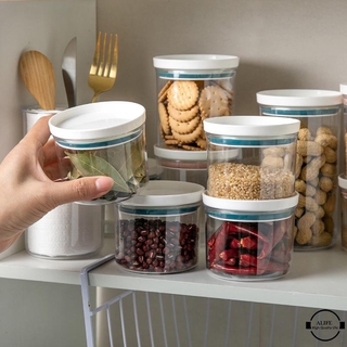 ALIFE Stackable Kitchen Food Storage Can Sealed Box Plastic Bottle Spice Jar