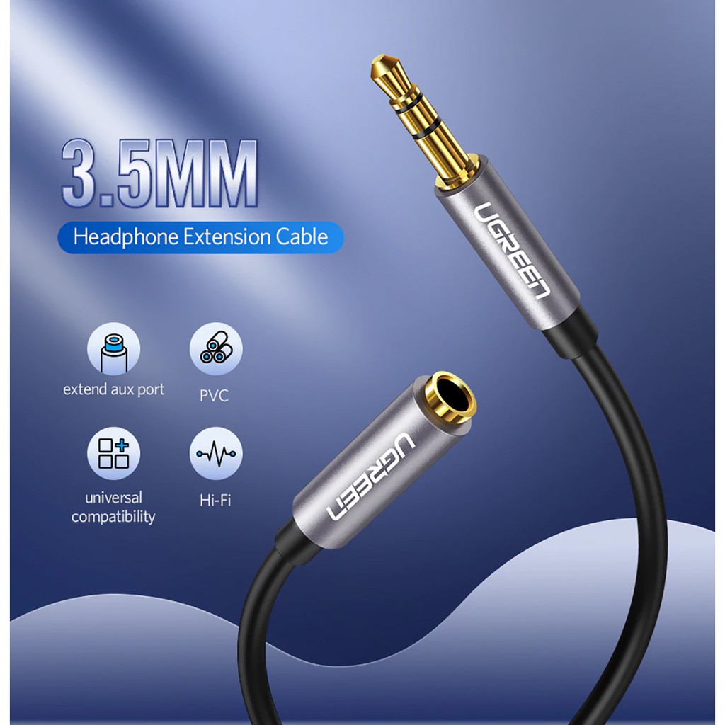 Cáp Nối Dài Audio 3.5mm Cao Cấp UGREEN AV118 Chính Hãng | Không hỗ trợ Mic