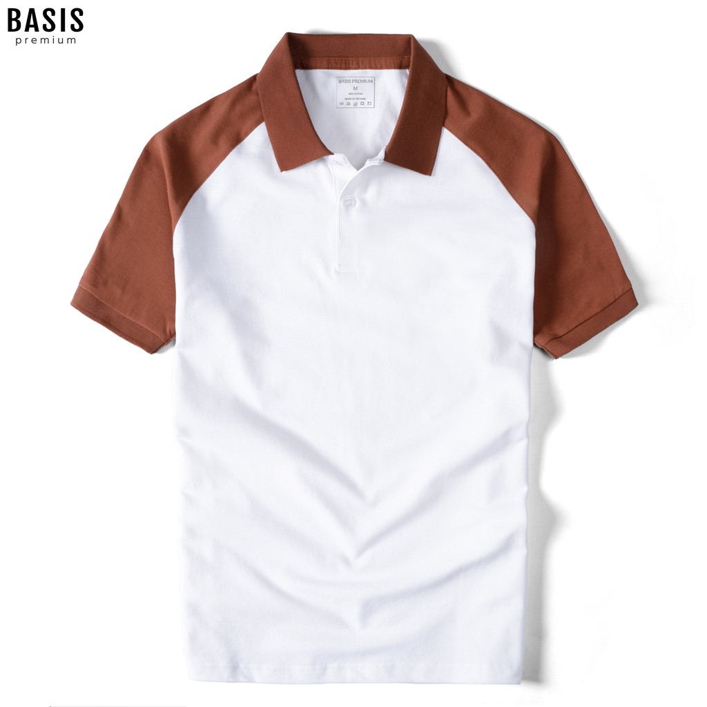 Áo thun Polo nam có cổ Raglan Basis, chất liệu Cotton, thanh lịch, trẻ trung APL204 | BigBuy360 - bigbuy360.vn