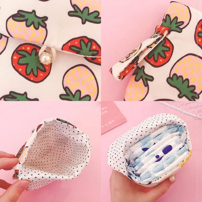 Túi đựng băng vệ sinh Túi vải đựng đồ đa năng dễ thương tiện lợi KABA