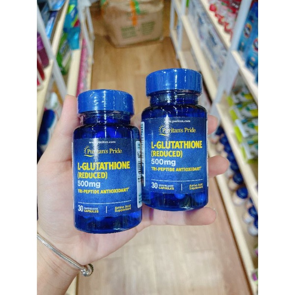 Viên uống trắng da Puritan's Pride L-Glutathione 500mg 30 viên