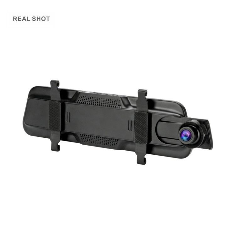 Camera hành trình gương xe ô tô 10 inch cảm ứng Full HD 2 camera trước và sau xe