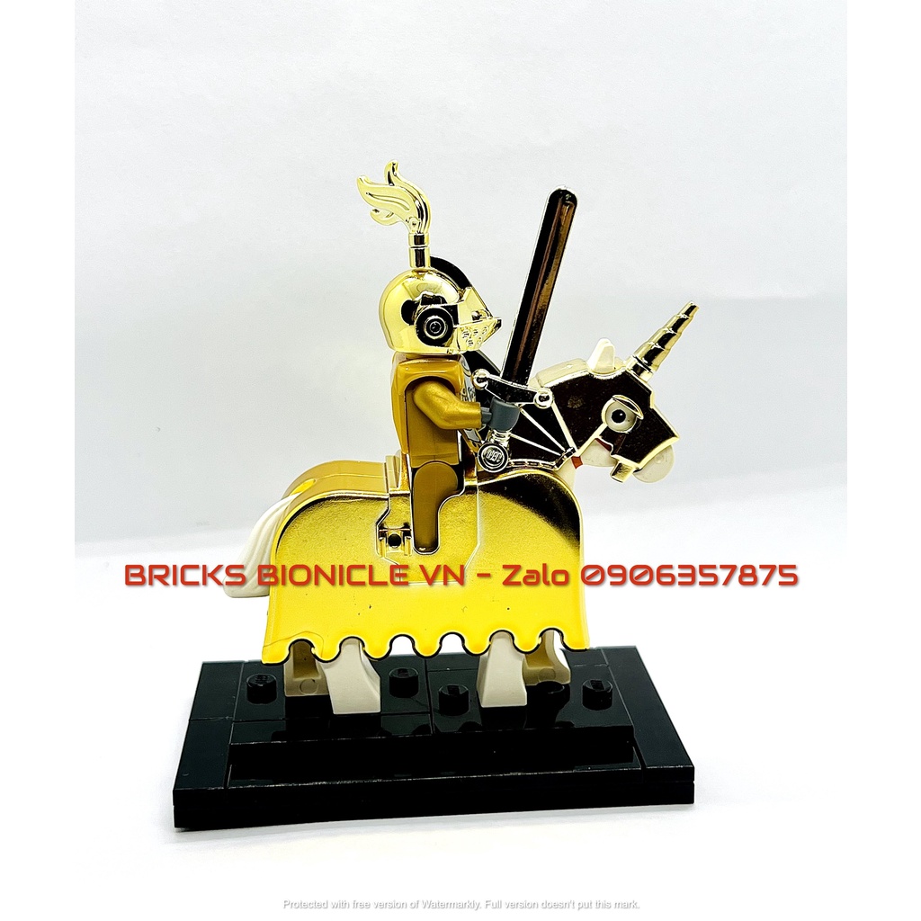 LEGO MINIFIGURES - ĐỒ CHƠI XẾP HÌNH LEGO MINIFIGURES - GOLD CROWN KNIGHT with GOLDEN HORSE BARDING - HIỆP SĨ HOÀNG KIM