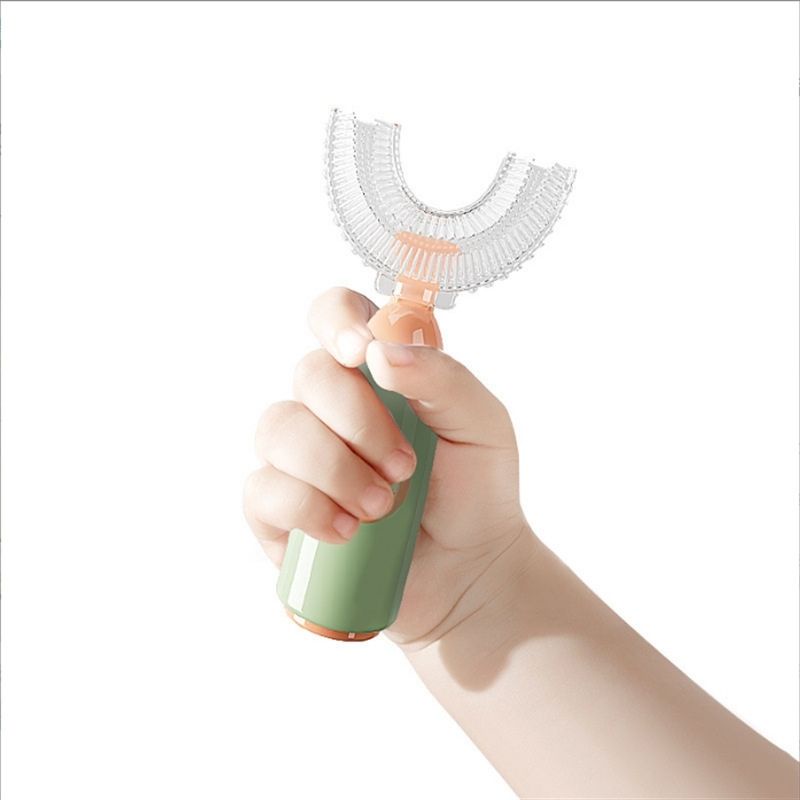 Bàn chải đánh răng cho bé hình chữ u silicon mềm mại làm trắng răng bảo vệ lợi Miibooshi D5.025.TI