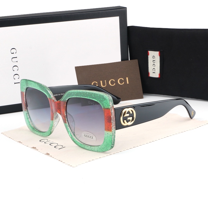 GUCCI Kính Mát Gọng Vuông Lớn Chống Tia UV400 Thời Trang Dành Cho Nữ