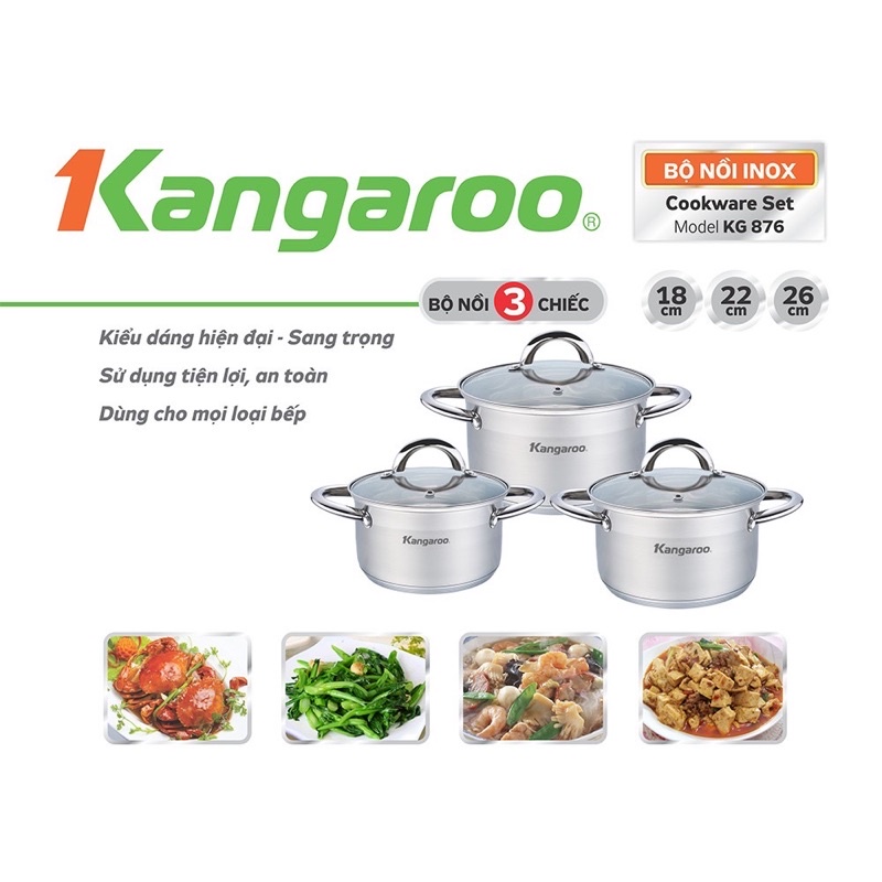 Bộ nồi kangaroo kg876