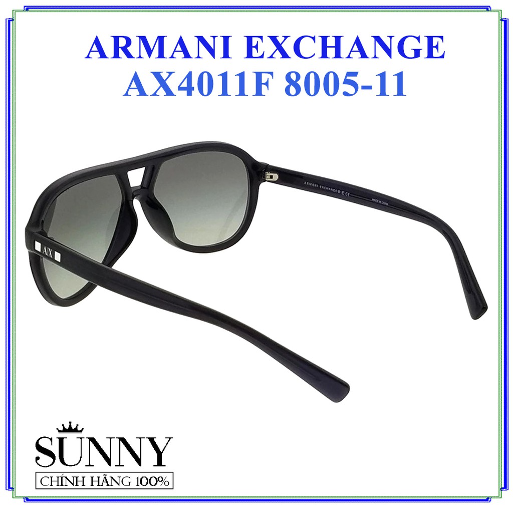 AX4011F 8005-11 - kính mát Armani Exchange chính hãng Italy, bảo hành toàn quốc