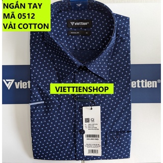 (0512 HVS) ÁO SƠ MI VIỆT TIẾN NGẮN TAY HOA VĂN