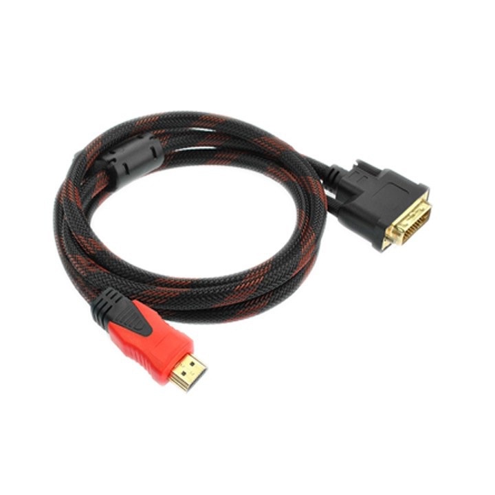 HDMI to DVI - Cáp chuyển đổi: HDMI to DVI dài 3m - Màu đen phối đỏ