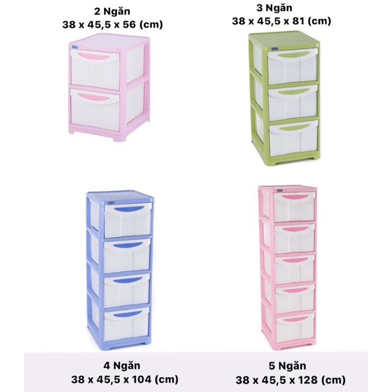 Tủ Nhựa Lớn Duy Tân 2/3/4/5 tầng nhỏ gọn tiện dụng cho gia đình