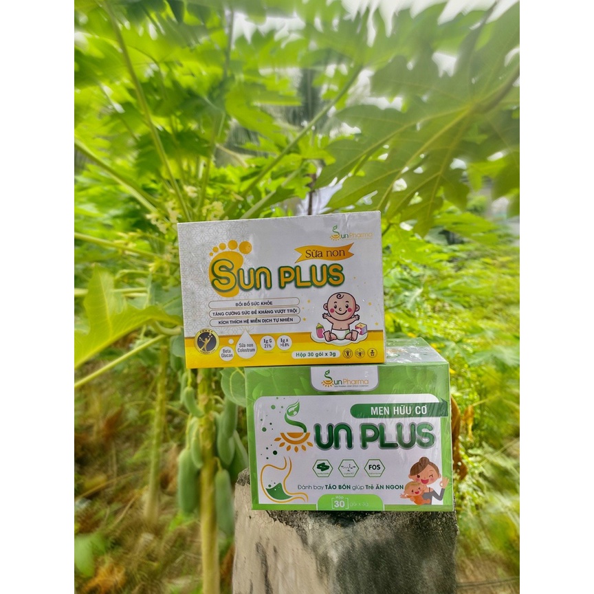 Men hữu cơ Sunplus + Sữa non Sunplus giúp bé hết táo bón tăng cân đều