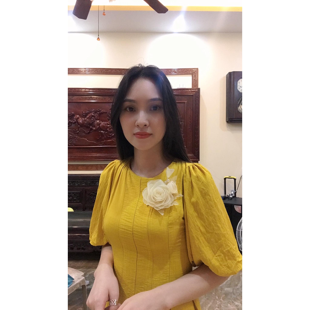 Hoa cài áo bông kép sang trọng