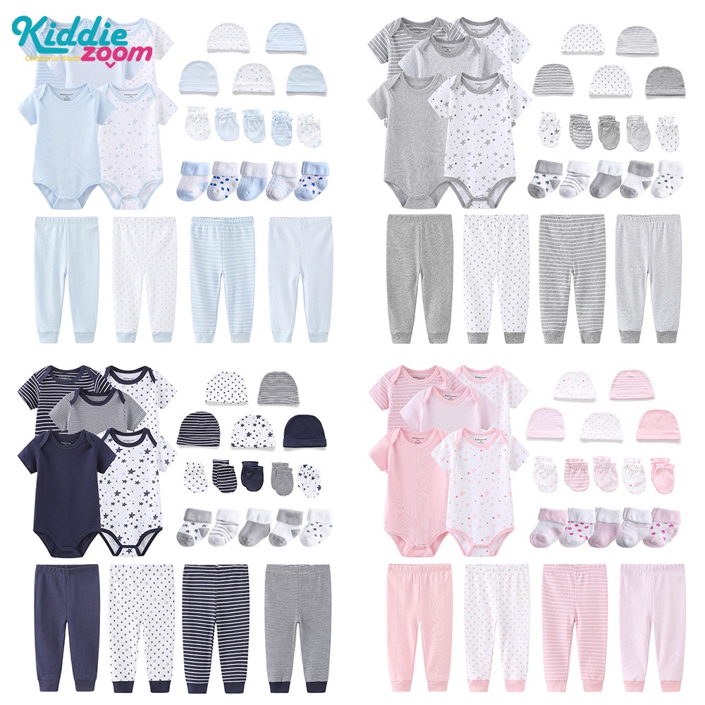 Bộ 34 Món Đồ Mặc Toàn Thân Bằng Cotton Thời Trang Dễ Thương Cho Trẻ Sơ Sinh