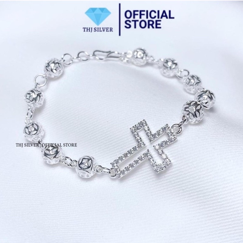 Lắc tay thánh giá THJ -Lắc tay mân côi công giáo, Chiêu tài lộc , Chuẩn bạc ta