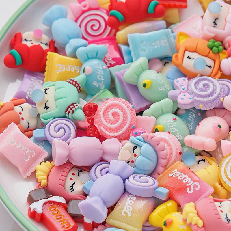 Set 4 stickers 3D dán bình nước trang trí decor dễ thương cute K-House Smart