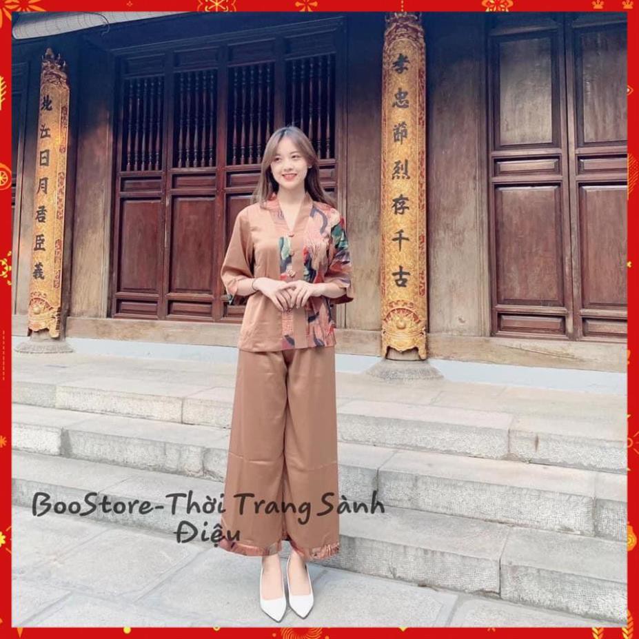 ( Xả Hàng Bán Lỗ) Sét Bộ Nữ Quần Áo Phật Tử Lụa Satin Cao cấp | BigBuy360 - bigbuy360.vn