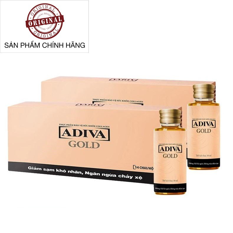 Bộ 2 Hộp Dưỡng Chất Collagen ADIVA GOLD  (hộp 14 chai x 30ml)