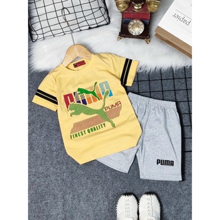 (23-35kg) Bộ thể thao tay ngắn quần đùi bé trai size đại thun cotton 4 chiều
