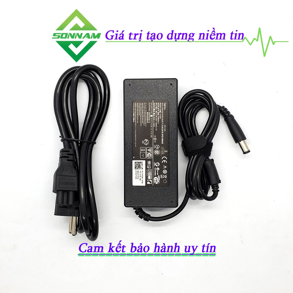 Sạc Laptop DELL Zin 19.5V - 4.62A Chân Kim To Bảo Hành Đổi Mới 12 Tháng