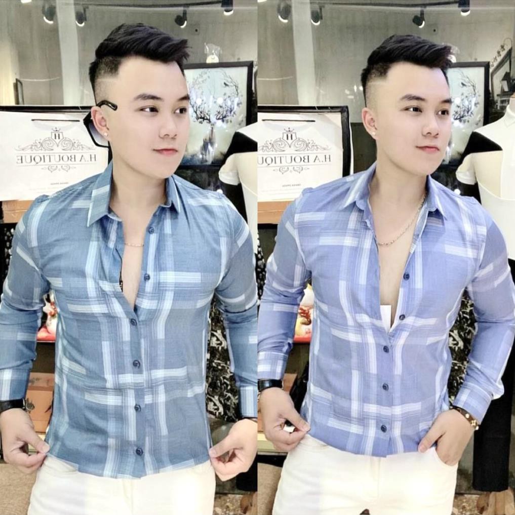 Áo sơ mi nam tay dài đơn giản vải kate lụa Siêu mát VNXK | BigBuy360 - bigbuy360.vn