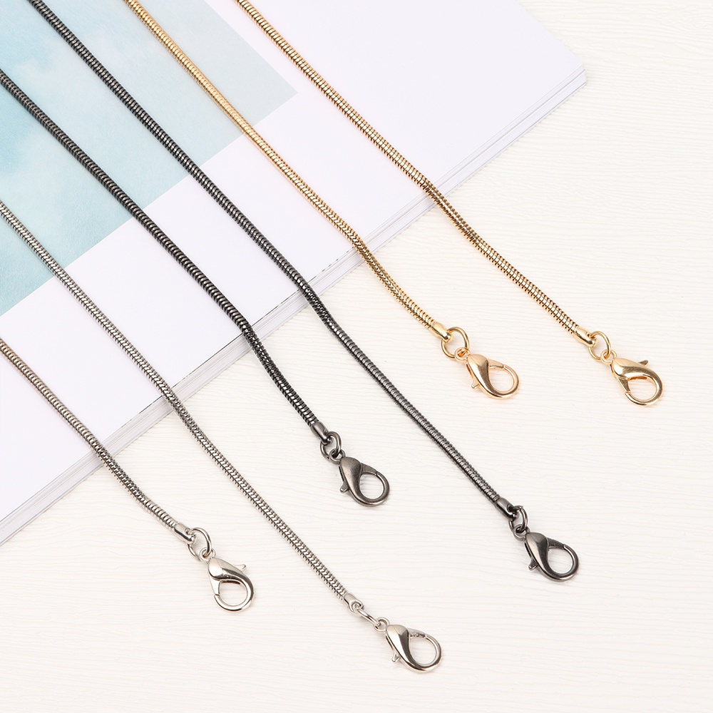 Dây Xích Màu Đen Bằng Kim Loại Chất Lượng Cao Dùng Làm Túi Xách/ Đeo Vai DIY