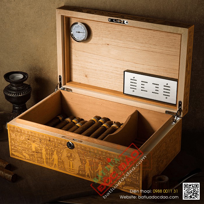 Tủ bảo quản giữ ẩm xì gà (cigar) mini Lubinski A24