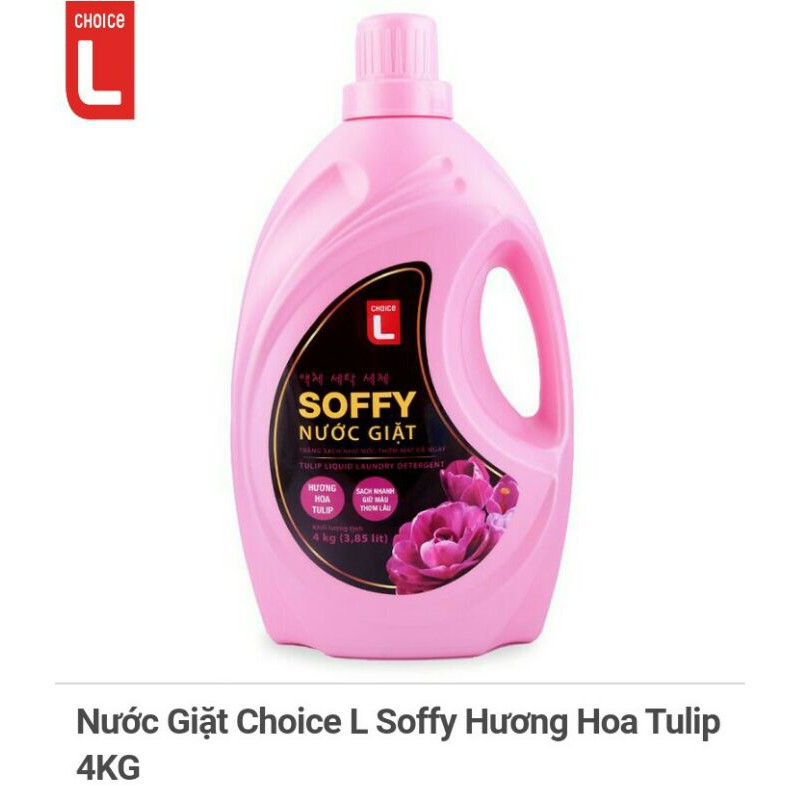 Nước Giặt Choice L Soffy Hương Hoa Tulip 4KG